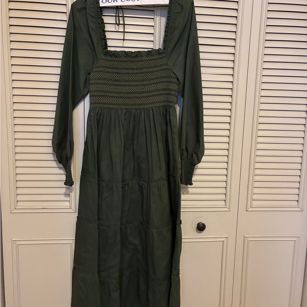 Hill House Green Long Sleeve Dress, size small